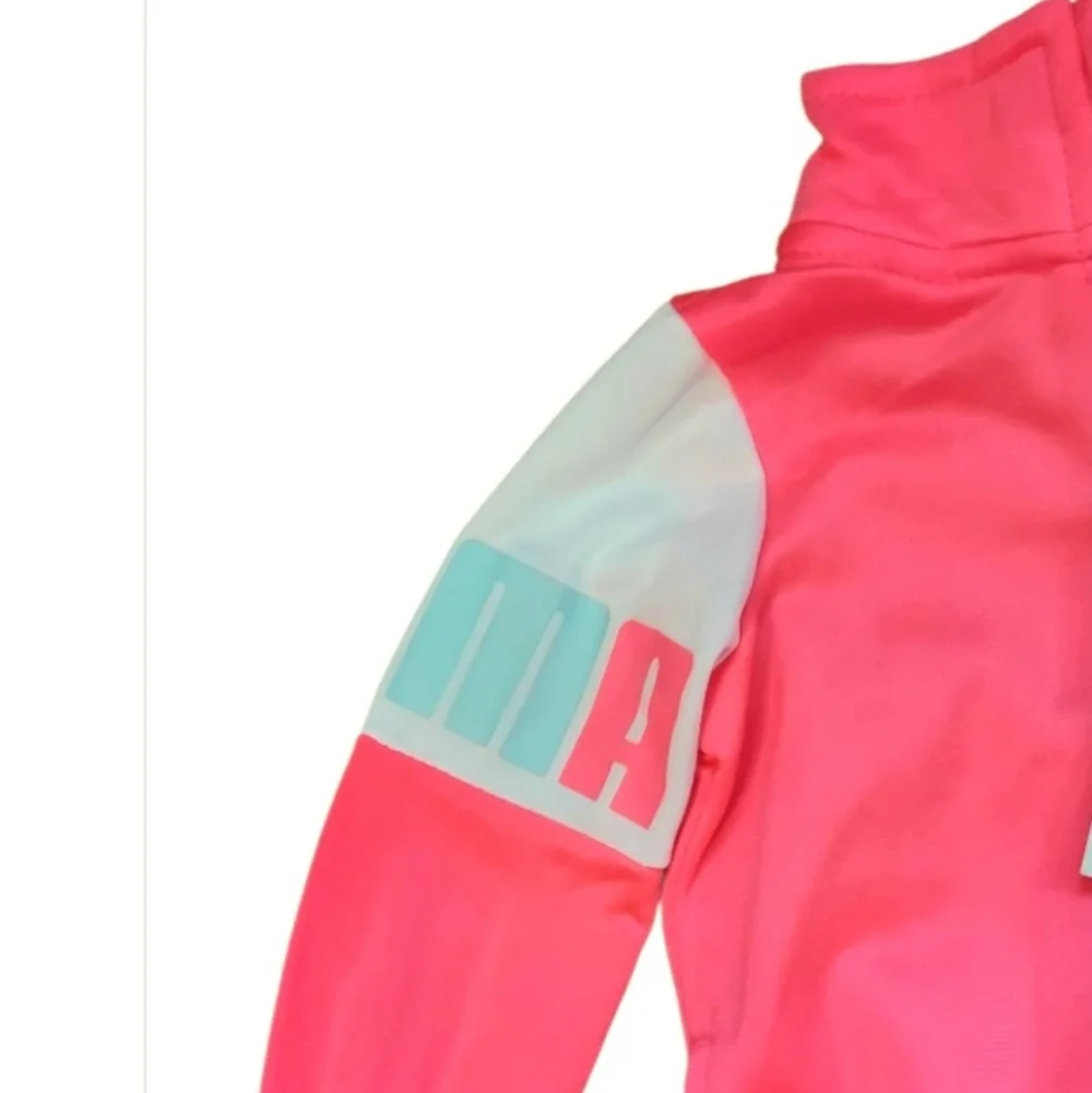 NWT Girl's Puma Minicat 2 Pc Sunset Glow Jogger Tracksuit ~SZ 6/9 Mos - Picture 3 of 5